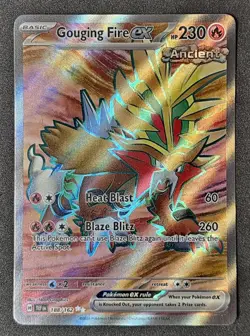 SV05: Temporal Forces GOUGING FIRE EX Full Art Ultra Rare 188/162 Pokemon TCG - Image 1