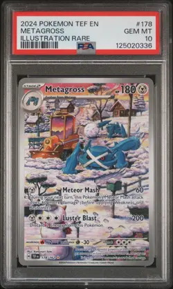 2024 Pokemon S&V Temporal Forces Metagross #178/162 Illustration Rare PSA 10 - Image 1
