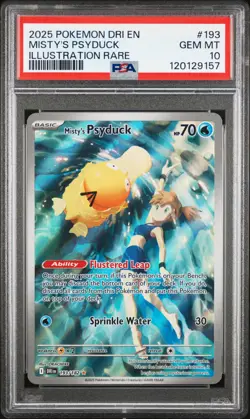 Pokemon S&V Destined Rivals #193 FA illustration Misty's Psyduck PSA 10 Gem Mint - Image 1