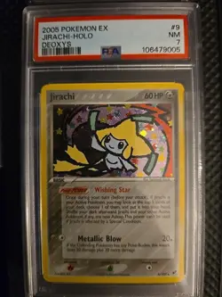 2005 Pokemon EX Jirachi-holo Deoxys PSA 7 - Image 1