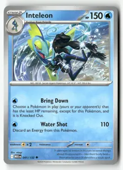 Inteleon 041/132 Uncommon Mega Evolution Pokemon Near Mint - Image 1