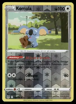 KOMALA 149/196 UNCOMMON LOST ORIGIN POKEMON REVERSE HOLO NM - Image 2