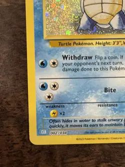 💧 Wartortle 002/034 CLB 💧 Pokemon TCG Classic Collection NM Holo - Image 3