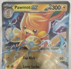 Pokemon TCG Pawmot ex SV03 Obsidian Flames Double Rare EX 073/197 HP 300 Holo - Image 3