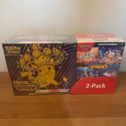 Pokemon Surging Sparks Elite Trainer Box Booster Bundle Costco 2- Pack - Image 1