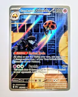 Team Rocket's Orbeetle 198/182 Illustration Rare SV10 Destined Rivals Pokemon NM - Image 1