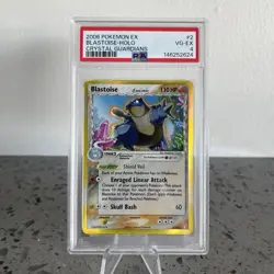 PSA 4 2006 Pokemon Crystal Guardians Blastoise Holo Foil 2/100 Rare - Image 1