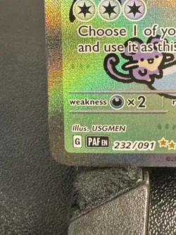 Pokemon SV Paldean Fates Mew ex Bubble 232/091 Special Illustration Rare MINT - Image 5