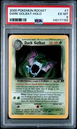 2000 POKEMON ROCKET #7 DARK GOLBAT-HOLO PSA 6 - Image 1