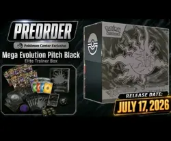 PRESALE Pokemon Mega Evolution Pitch Black ETB Pokemon Center Exclusive 7/17/26 - Image 1