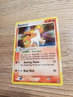 Rapidash 13/112 Holo Rare FireRed & LeafGreen Pokemon Card HOLO SWIRL - Image 2
