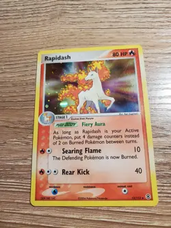Rapidash 13/112 Holo Rare FireRed & LeafGreen Pokemon Card HOLO SWIRL - Image 3