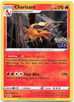 Charizard 010/078 Holo Pokemon GO - Image 1