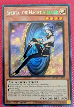 Yugioh Spenta, The Magistus Sealer BPRO-EN098 Secret Rare 1st Ed NM - Image 1