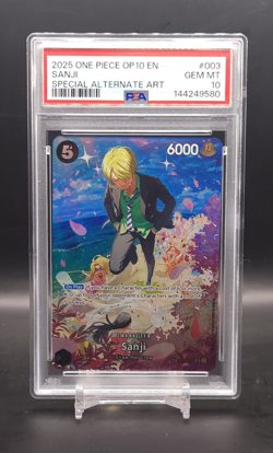 2025 One Piece Royal Blood Sanji Special Alt Art #ST14-003 PSA 10 GEM MINT - Image 1