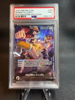 2024 ONE PIECE PROMOS PSA Magazine EXCLUSIVE #060 MONKEY D. LUFFY PSA 9 MINT - Image 1