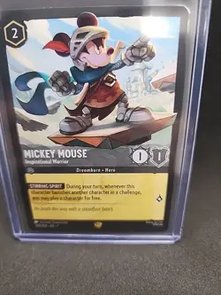 Mickey Mouse-Inspirational Warrior 🔥 foil Disney Lorcana TCG card - Image 5