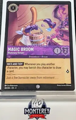 Magic Broom Illuminary Keeper FOIL NM-MINT Disney Lorcana TCG 48/204 EN4 - Image 1