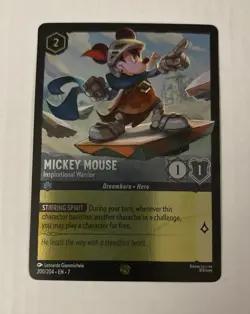 Disney Mickey Mouse-Inspirational Warrior Lorcana TCG 200/204 - Foil - Image 1
