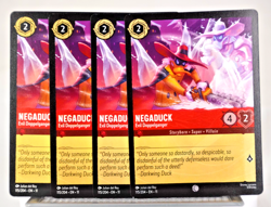Disney Lorcana TCG Winterspell Negaduck Evil Doppelganger 115/204 Common x4 - Image 1