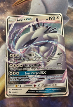 Lugia GX Ultra Rare Holo S&M Lost Thunder 159/214 190HP NM Pokemon Card (4) - Image 1