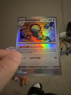 Dundunsparce Prismatic Evolutions Pokeball Holo ERROR CARD - Missing Texture NM - Image 5