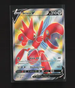 2020 Pokemon Scizor V (Full Art) 183/189 SWSH03 Darkness Ablaze Card - Image 1