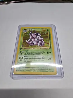 1st Edition Nidoking 11/102 - NM - Holo Rare - Base Set Pokemon Card - GERMAN - Image 1
