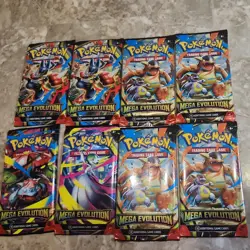 Pokemon Cards - Mega Evolution - BOOSTER PACKS [8 Pack Lot] - New Sealed - Image 1