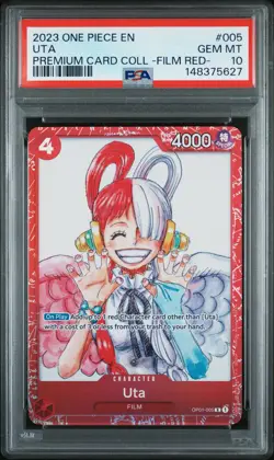 2023 ONE PIECE PREMIUM CARD COLLECTION -ONE PIECE FILM RED- #005 UTA PSA 10 - Image 1