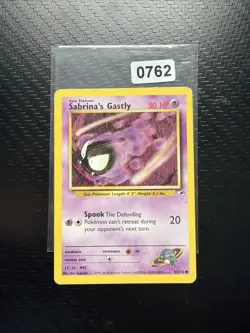 Pokemon Card - Sabrina's Gastly 93/132 Gym Heroes - Good/Exc- Eng - Image 1