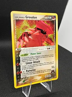 Team Magma’s Groudon Holo 9/95 EX Magma vs Aqua Pokemon Card – NM - Image 1