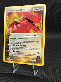 Team Magma’s Groudon Holo 9/95 EX Magma vs Aqua Pokemon Card – NM - Image 2