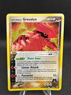 Team Magma’s Groudon Holo 9/95 EX Magma vs Aqua Pokemon Card – NM - Image 3
