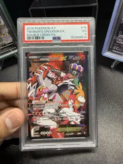 Pokemon TCG Team Magma's Groudon EX Holo Full Art Rare Card 15/34 Double Crisis - Image 1