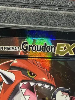 Pokemon TCG Team Magma's Groudon EX Holo Full Art Rare Card 15/34 Double Crisis - Image 2
