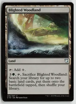 Blighted Woodland Lightly Played 236 Commander 2018 Magic: The Gathering - Image 1