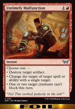 Untimely Malfunction ** FOIL ** #161 - Duskmourn: House of Horror - CUC NM MTG - Image 1