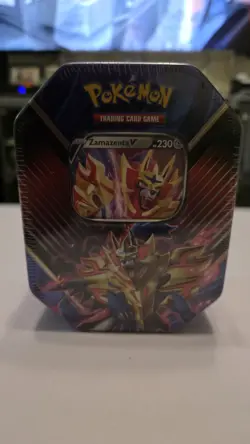 Pokemon TCG Zamazenta V factory sealed tin (4x booster packs) - Image 1