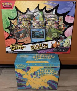 Pokemon TCG Ascended Heroes ETB Plus Pin Collection Lot Of 2 Brand New In Box! - Image 1