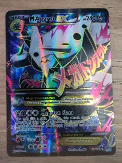 M Aggron EX 154 Full Art 154/160 XY Primal Clash Holo Pokemon Card - Beautiful! - Image 1