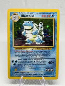 Pokemon Blastoise 2/102 Base Set Holo Rare 1999 English 100 HP Sugimori - Image 1
