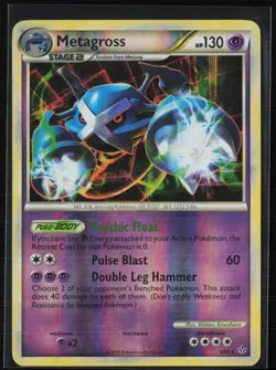 Metagross 4/95 Holo Rare HGSS Unleashed Pokemon Reverse Holo Moderately Played - Image 1
