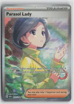 Parasol Lady 255/182 Special Illustration Rare Paradox Rift Pokemon NM - Image 1
