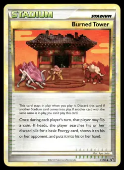 Burned Tower 71/90 Uncommon HGSS Undaunted Pokemon Near Mint - Image 1