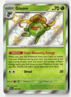 Gloom 093/091 Shiny Rare Paldean Fates Pokemon Holo Near Mint - Image 1