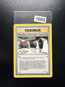 Pokemon Karte TCG Vermilion City Gym 120/132 1. Gym Heros Vintage Englisch LP - Image 1