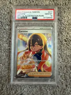 Pokemon 2024 Carmine 217/167 SIR Twilight Masquerade GEM MINT PSA 10 - Image 1