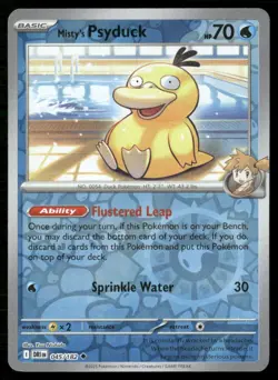 Misty's Psyduck 045/182 Uncommon Destined Rivals Pokemon Reverse Holo Near Mint - Image 1