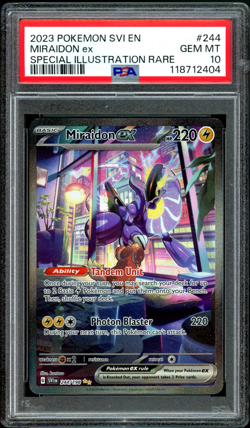 2023 Pokemon SV Miraidon ex Special Illustration Rare #244/198 PSA 10 GEM MINT - Image 1